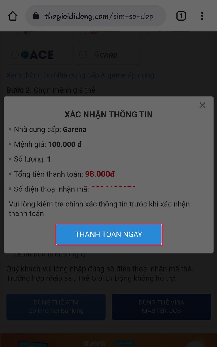 Mua Thẻ Garena 100K Online Tại Tgdđ, Giá Rẻ, Nhận Mã Siêu Nhanh