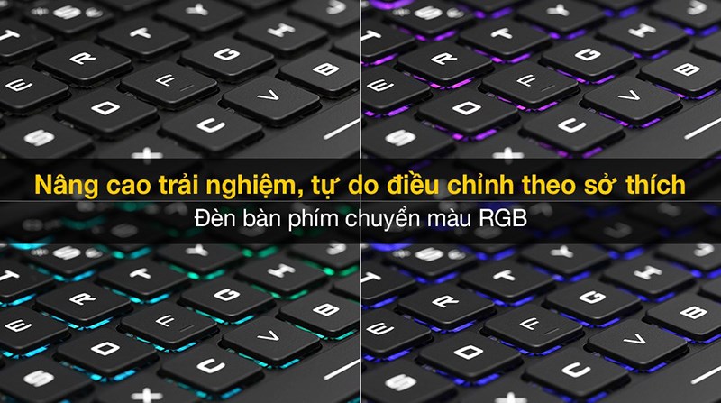 Bàn phím đèn LED chuyển màu RGB