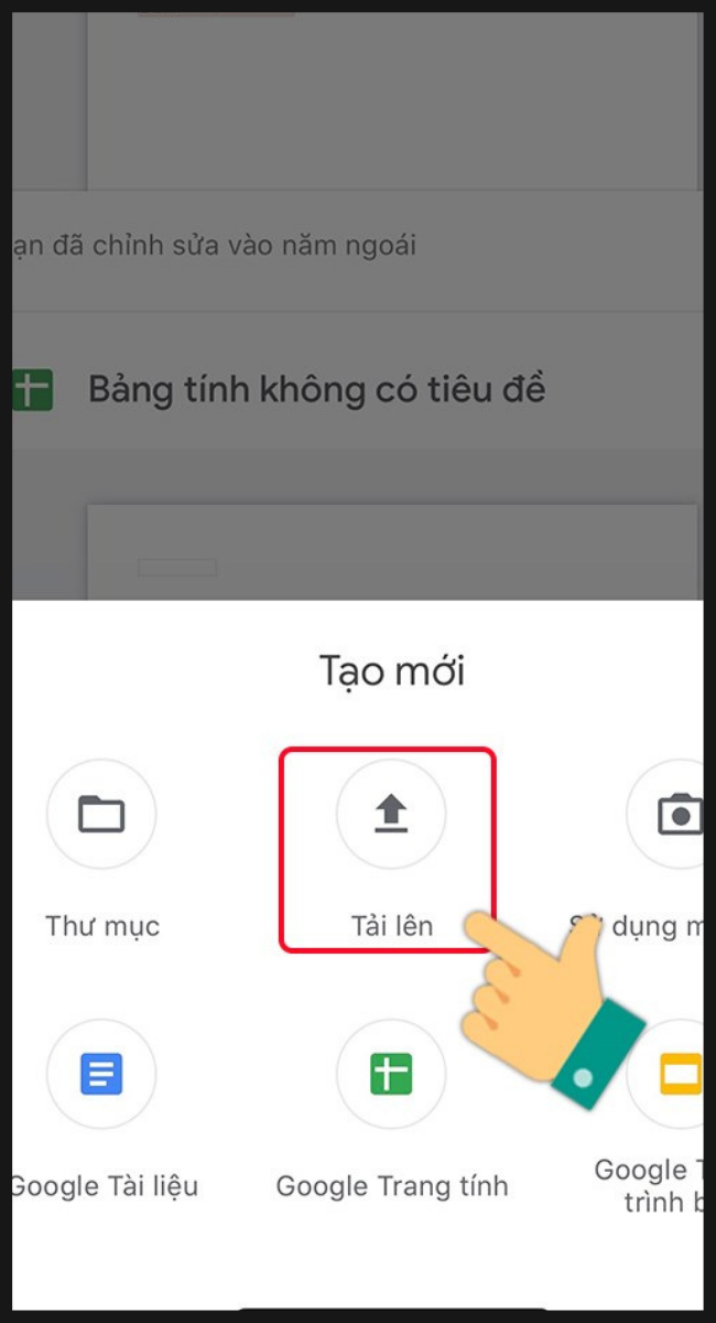 Tải file lên Google Drive