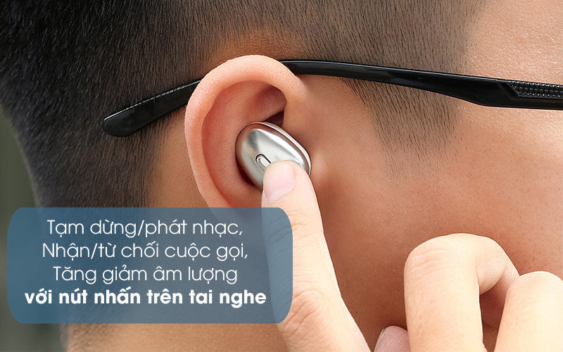 Tăng giảm âm lượng với nút nhấn trên tai nghe