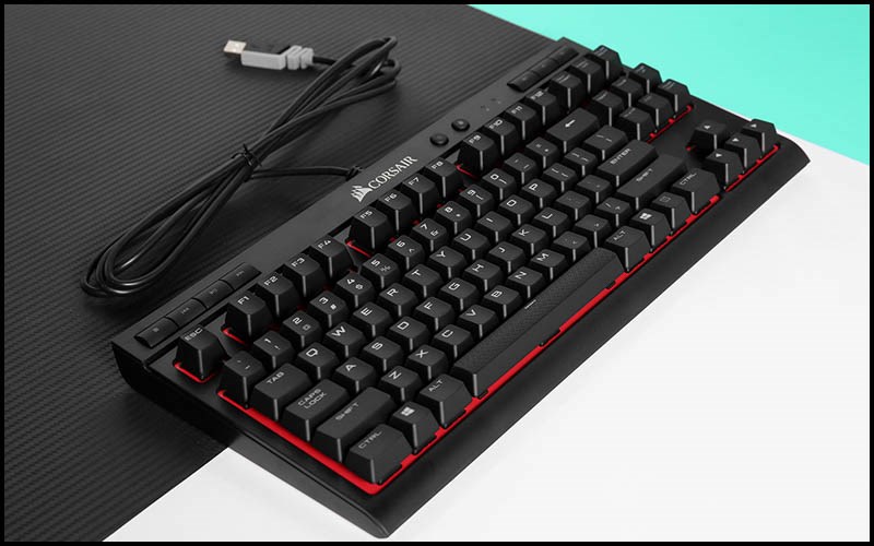 B&agrave;n Ph&iacute;m Cơ C&oacute; D&acirc;y Gaming Corsair K63 Compact Mechanical Đen