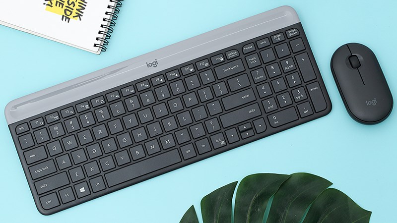 Bộ Bàn Phím Chuột Không Dây Logitech MK470 Đen