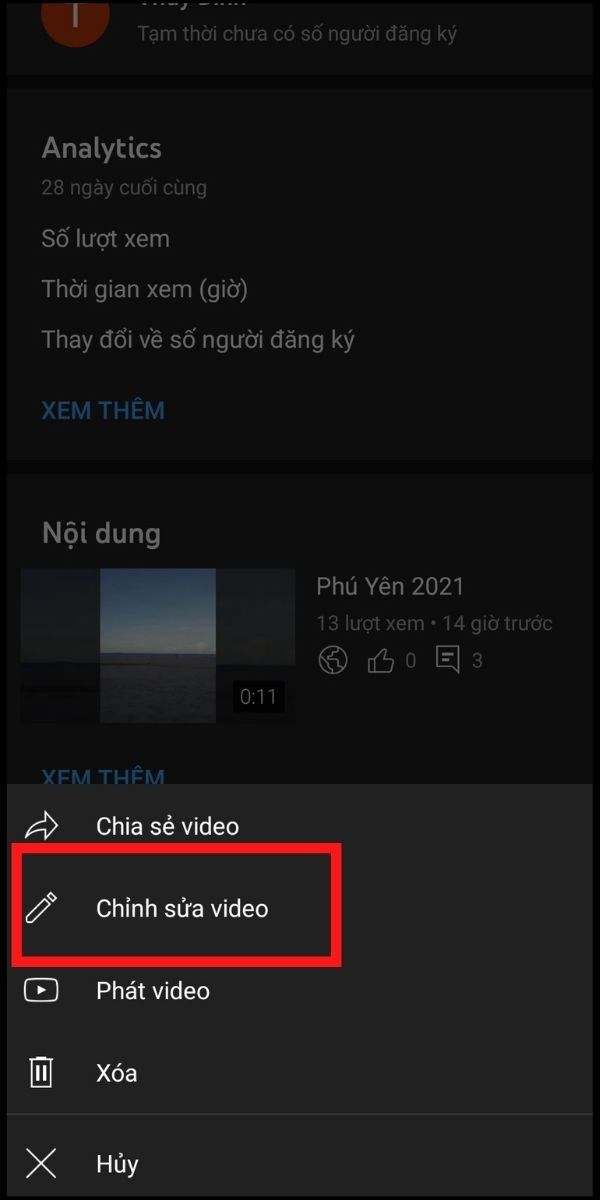 Chọn Tùy chọn khác để cài đặt chế độ bình luận công khai trên video 