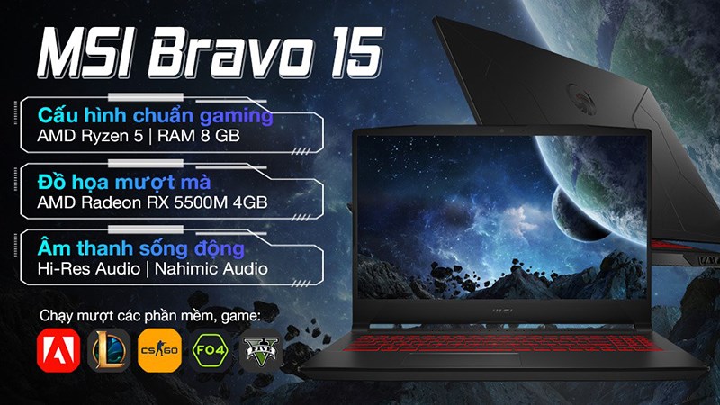 Laptop MSI Gaming Bravo 15 B5DD R5 5600H