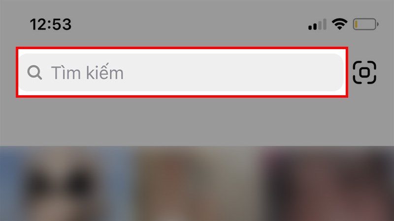 Nhấn vào khung tìm kiếm Nhấn vào khung tìm kiếm