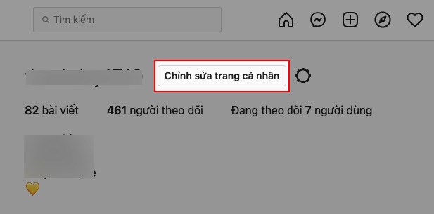 Chọn Chỉnh sửa trang cá nhân Chọn Chỉnh sửa trang cá nhân