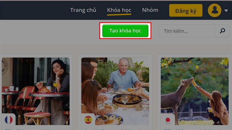 Chọn Tạo kh&oacute;a học
