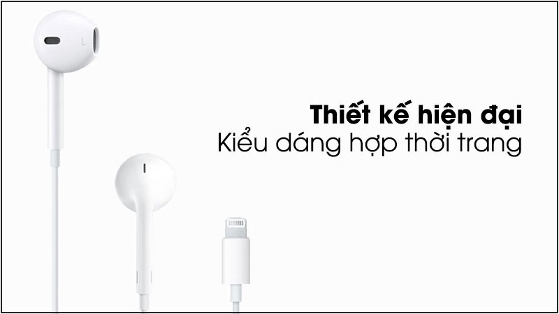 Tai nghe nh&eacute;t trong EarPods Lightning Apple MMTN2