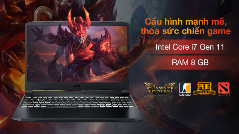 Acer Nitro 5 Gaming AN515 57 74NU i7 với cấu hình cực khủng và hệ thống tản nhiệt xuất sắc