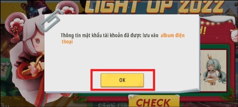 Nhấn Ok là xong