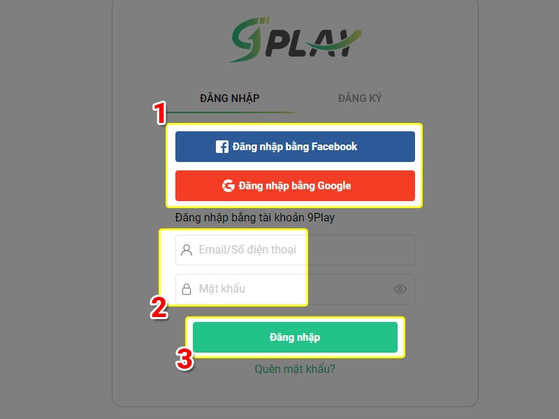 Đăng nhập tài khoản game