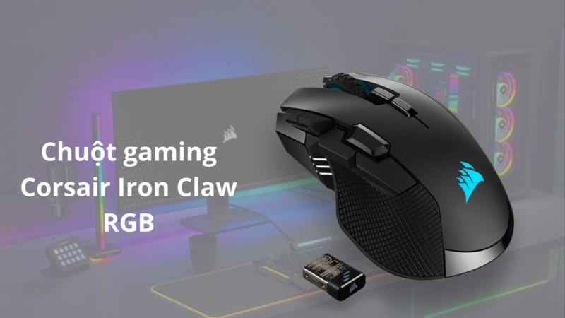 Gaming Corsair Iron Claw RGB Đen
