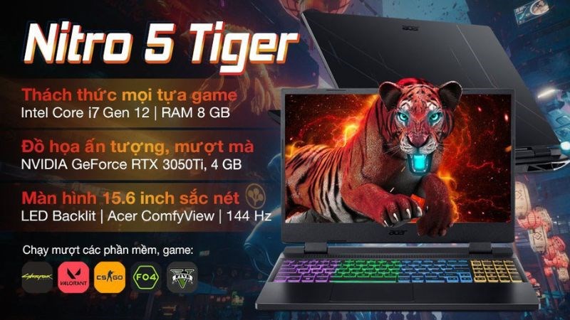 Acer Nitro 5 Tiger AN515 58 773Y i7 12700H