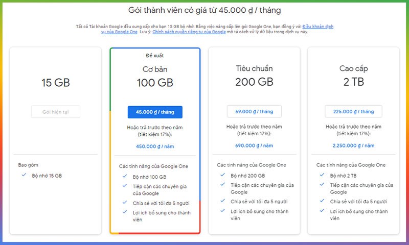 Chọn g&oacute;i dịch vụ ph&ugrave; hợp với nhu cầu sử dụng