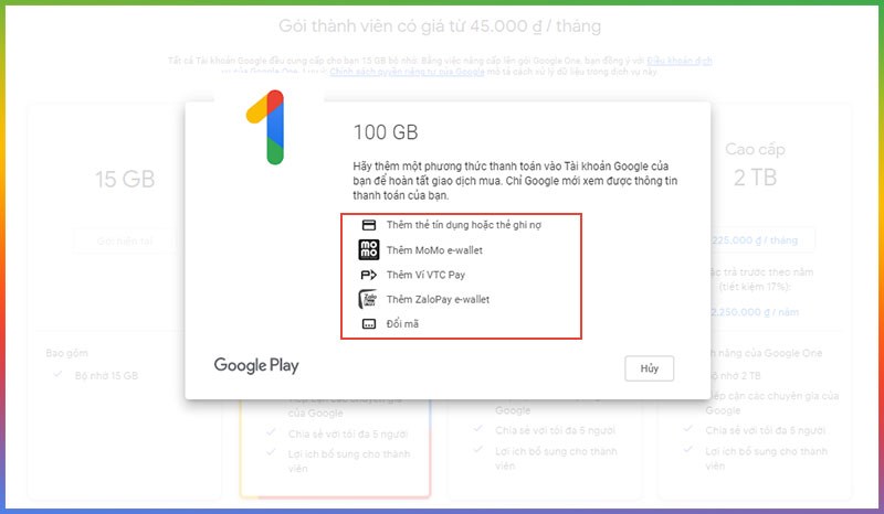 Chọn phương thức v&agrave; tiến h&agrave;nh thanh to&aacute;n
