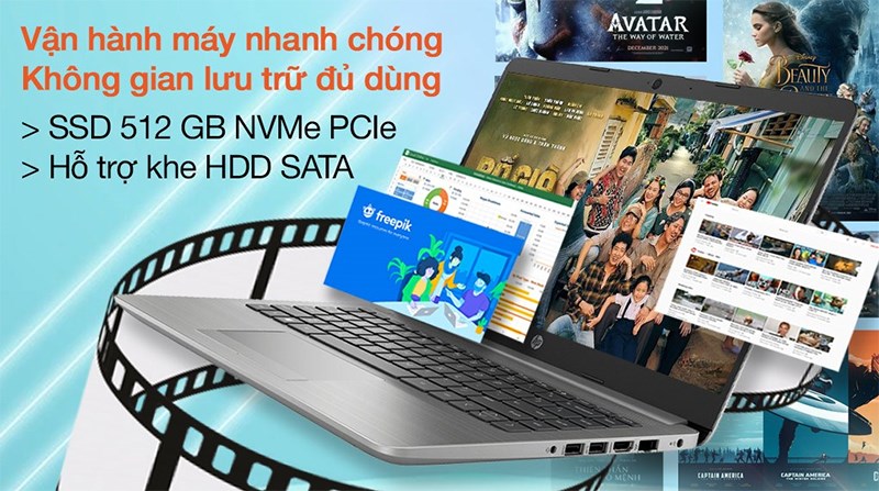 Kh&ocirc;ng gian lưu trữ lớn, c&oacute; thể n&acirc;ng cấp