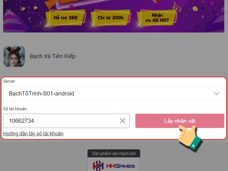 Nhấn lấy nh&acirc;n vật