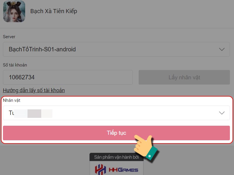 Chọn nh&acirc;n vật