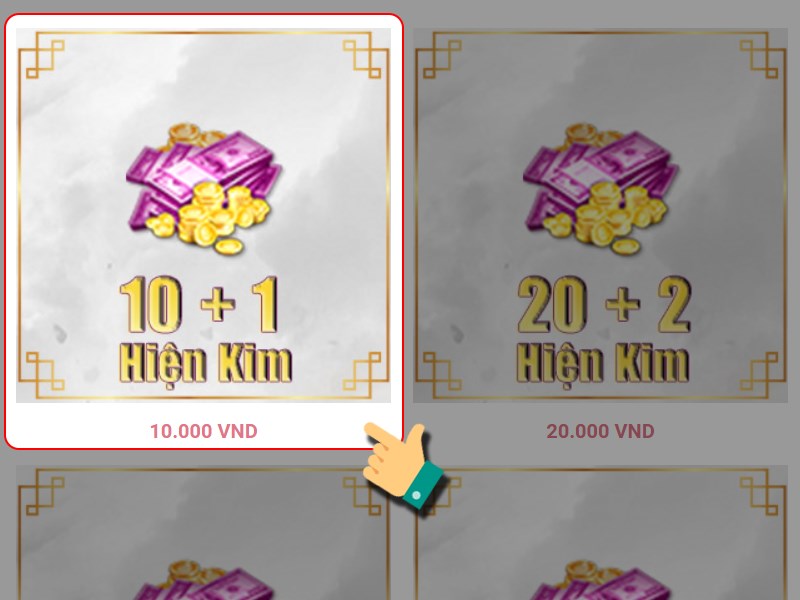 Chọn g&oacute;i nạp