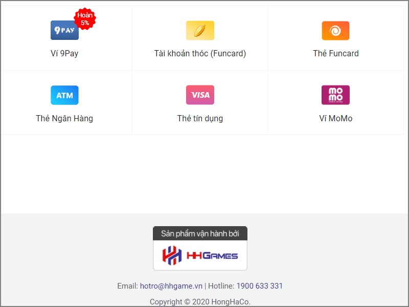 Chọn phương thức thanh to&aacute;n