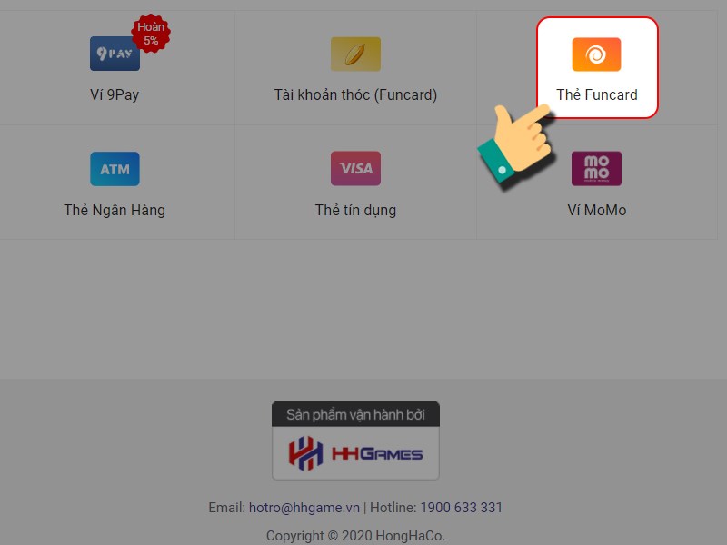 Nạp bằng Funcard