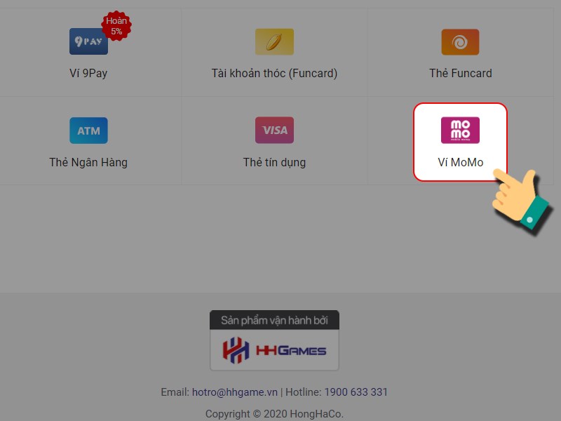 Thanh to&aacute;n bằng v&iacute; MoMo