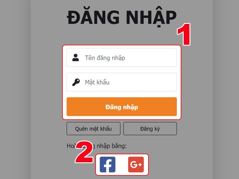 Đăng nhập tài khoản game