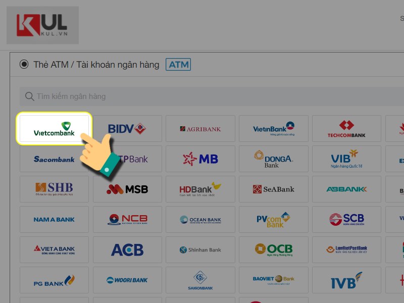 Chọn ng&acirc;n h&agrave;ng