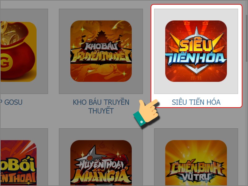 Chọn game Si&ecirc;u Tiến H&oacute;a