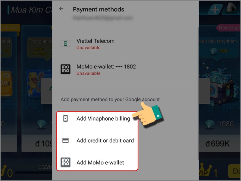 Chọn phương thức thanh to&aacute;n