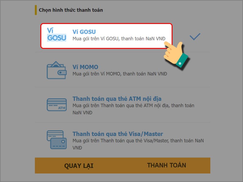 Chọn h&igrave;nh thức thanh to&aacute;n