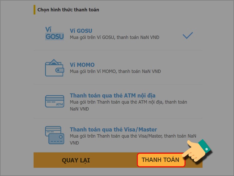 Nhấn Thanh to&aacute;n