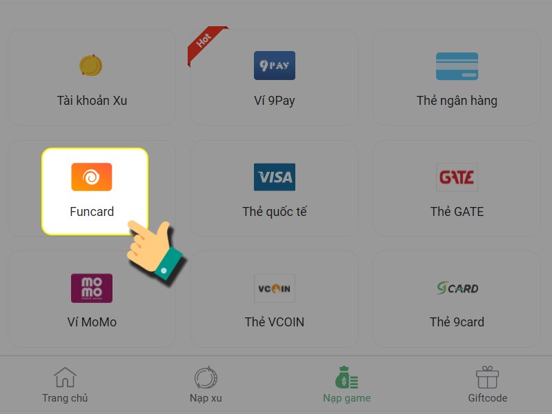 Thanh to&aacute;n bằng thẻ game