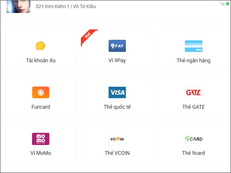 Chọn phương thức thanh to&aacute;n