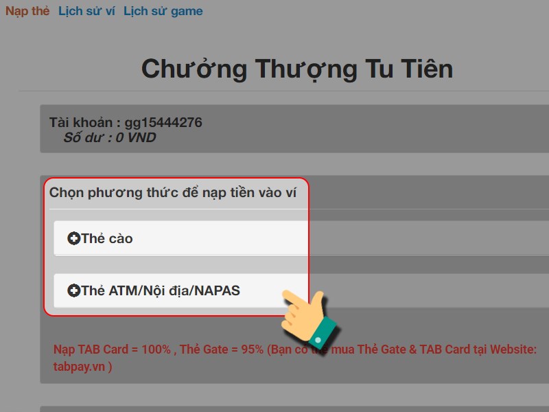 Chọn phương thức thanh toán Chọn phương thức thanh toán
