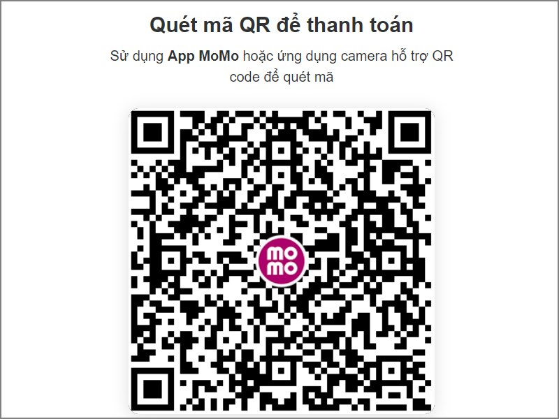 Quét mã QR để thanh toán