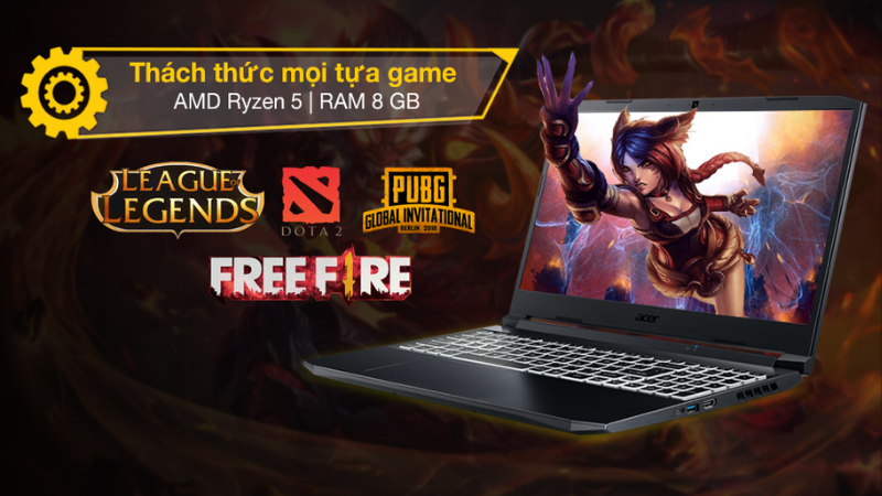 Acer Nitro 5 AN515 45 R3SM R5 có vẻ ngoài hầm hố, bên trong lại cực khoẻ Acer Nitro 5 AN515 45 R3SM R5 có vẻ ngoài hầm hố, bên trong lại cực khoẻ