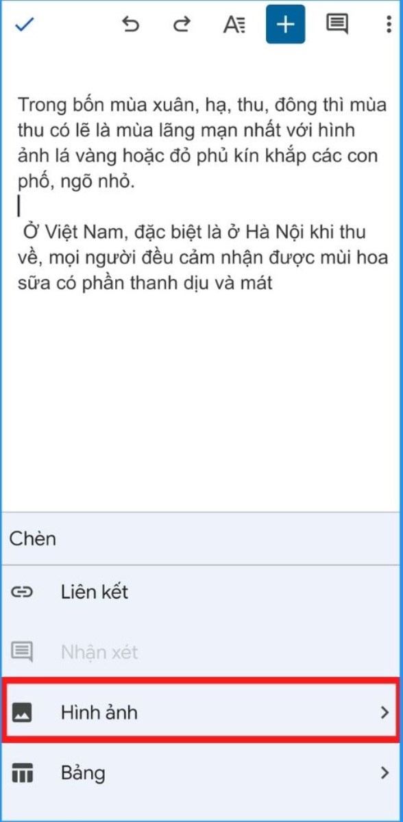 Sau đ&oacute;, nhấn chọn H&igrave;nh ảnh để chọn h&igrave;nh muốn tải.