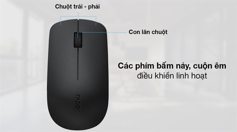 Các phím bấm và cuộn cực êm