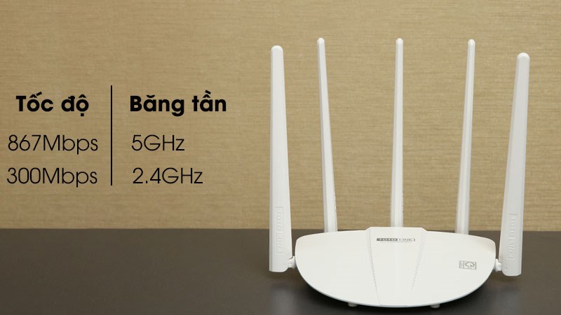 Router Wifi Chuẩn AC1200 Totolink A810R