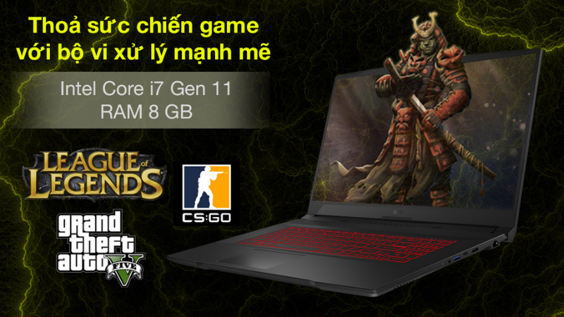 Thoả sức chiến game với MSI Katana GF76 11UC i7