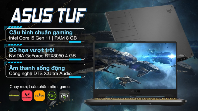 Cấu hình đáng đồng tiền của Asus TUF Gaming FX506HCB i5 11400H