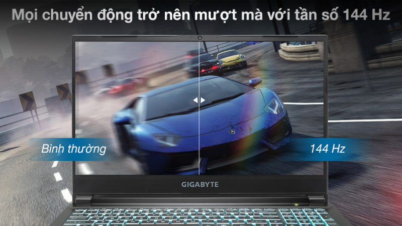 Màn hình 144 Hz mang đến cảm giác đua xe cực chân thực