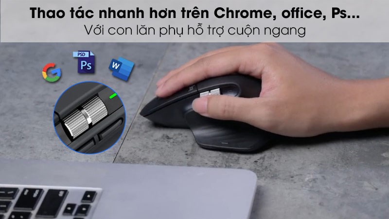 Chuột kh&ocirc;ng d&acirc;y Logitech MX Master 3 Đen