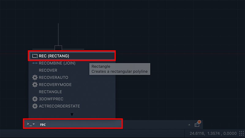 Cách vẽ hình chữ nhật trong CAD cực đơn giản, chi tiết từng bước