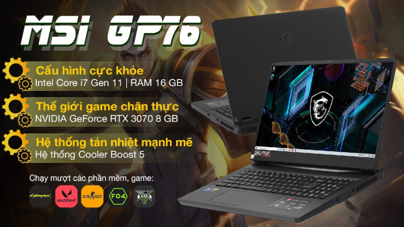 MSI Gaming Leopard GP76 11UG i7 11800H luôn khiến bạn thoả mãn với cấu hình khủng của mình MSI Gaming Leopard GP76 11UG i7 11800H luôn khiến bạn thoả mãn với cấu hình khủng của mình