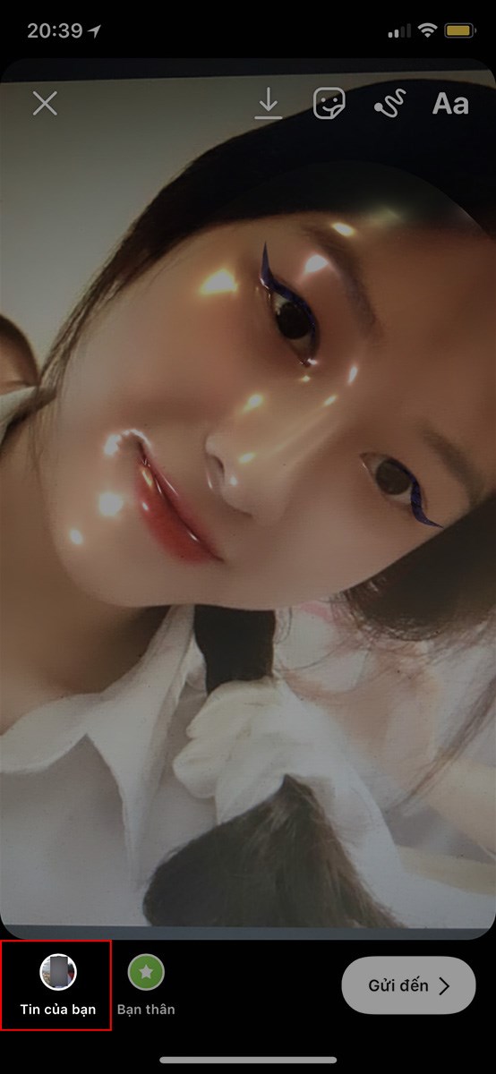 Chọn đăng l&ecirc;n Tin của bạn để đăng l&ecirc;n story Instagram v&agrave; chia sẻ với bạn b&egrave;