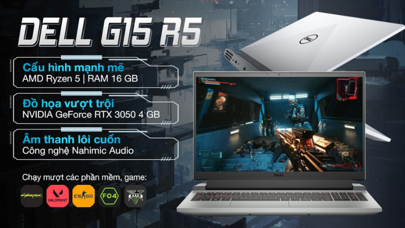 Dell Gaming G15 5515 R5 5600H (P105F004DGR) và mức cấu hình của mình