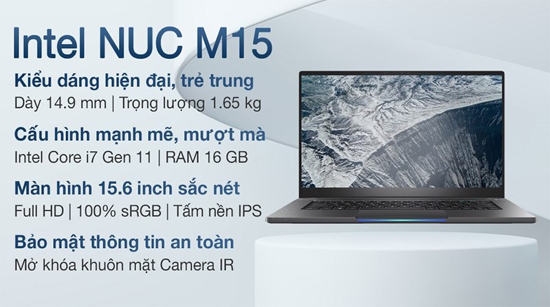 Laptop Intel NUC M15 Kit i7