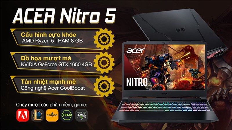 Laptop Acer Nitro 5 Gaming AN515 45 R6EV R5 Laptop Acer Nitro 5 Gaming AN515 45 R6EV R5